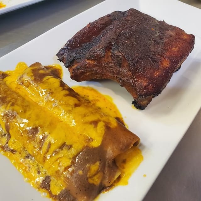 Ribs & Cheese Enchiladas.
