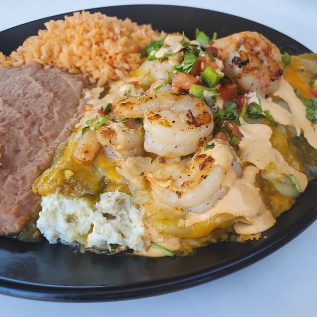 Crab & Shrimp Enchiladas.