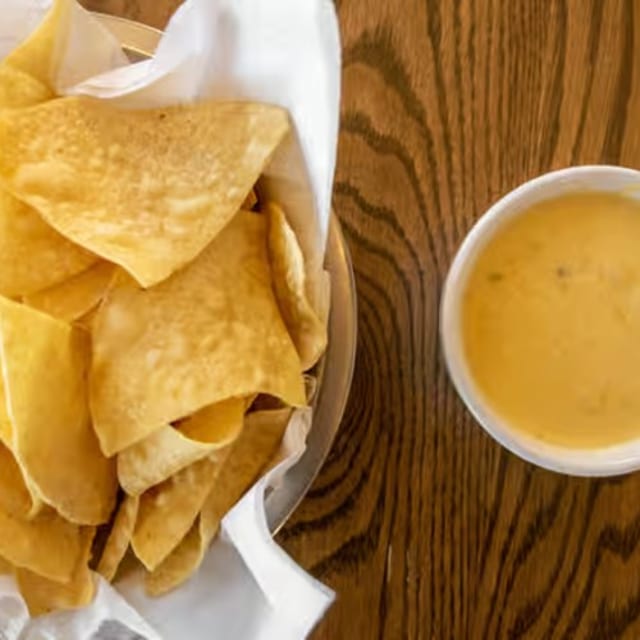 White Queso with mild green chiles.