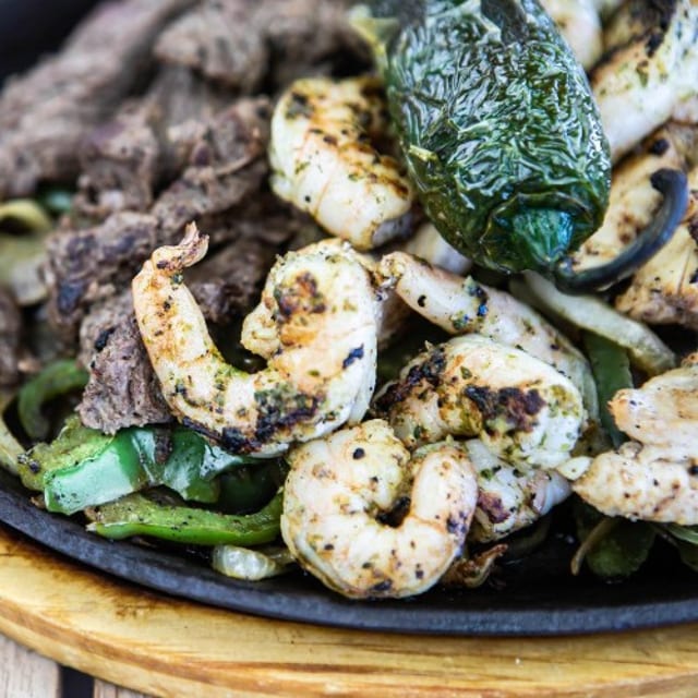 Steak & Shrimp Fajitas.