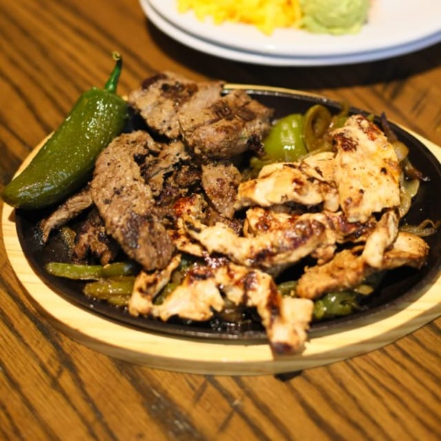 Combo Steak and Chicken Fajitas.