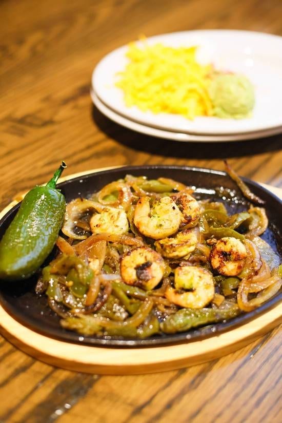 Chicken & Shrimp Fajitas.